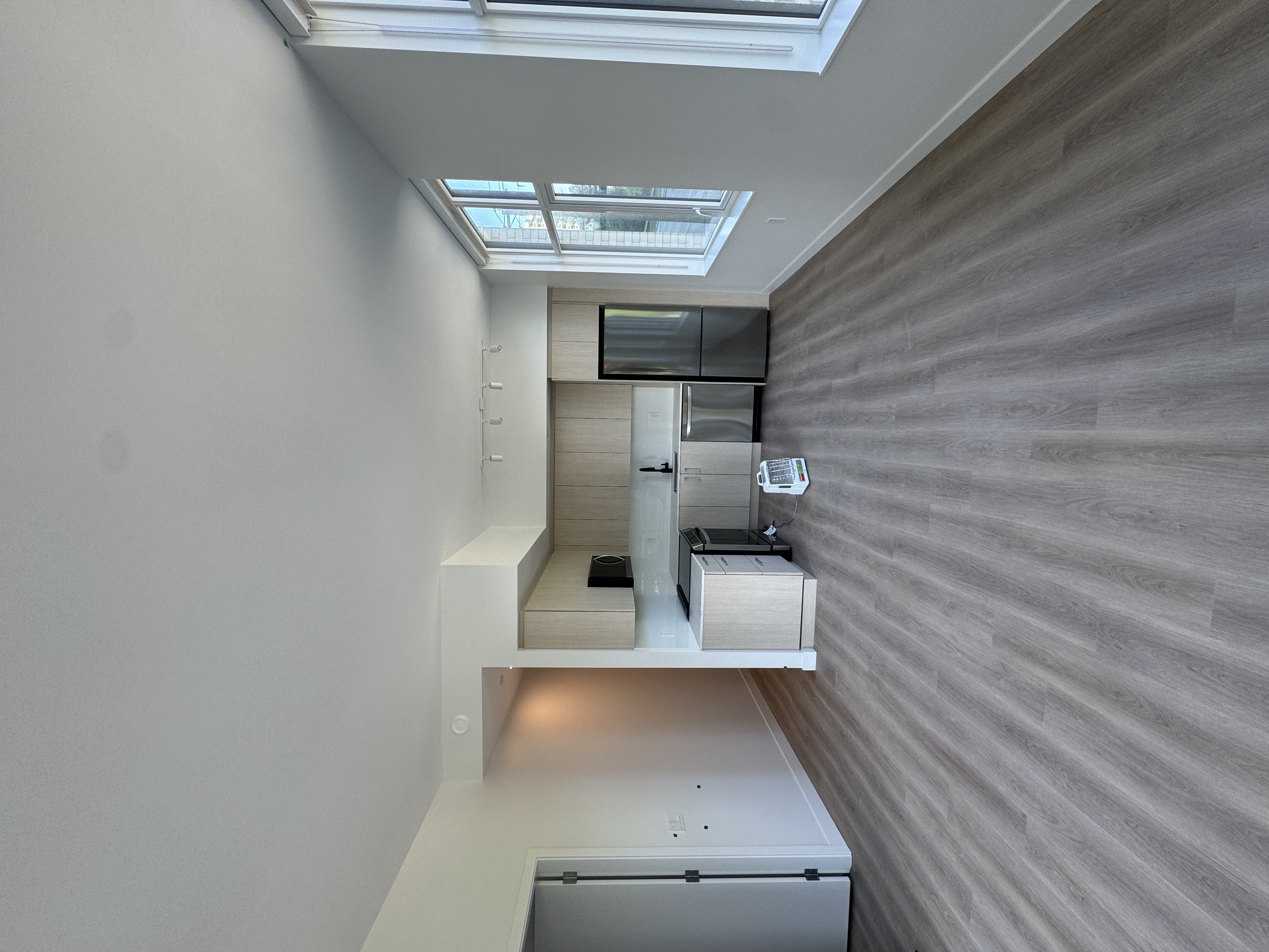 View of kitchen and living areas