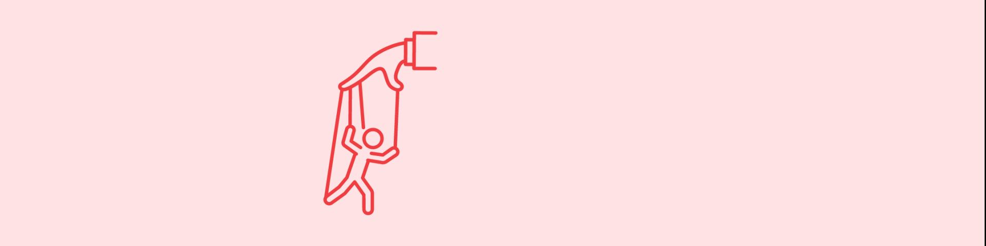 person being controlled like a puppet