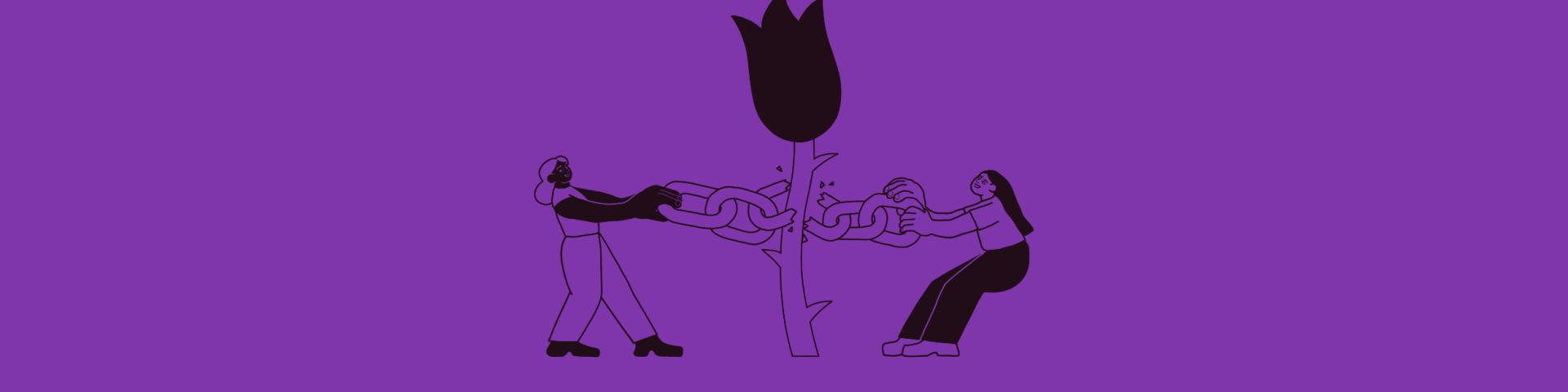 Illustration that represents breaking barriers