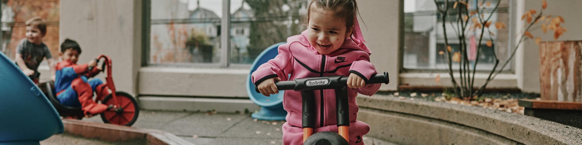 Children playing at a YWCA BC early learning and child care centre