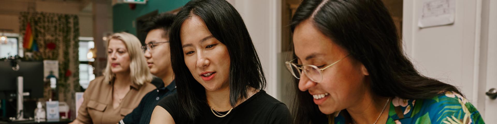 People accessing YWCA BC employment services. 