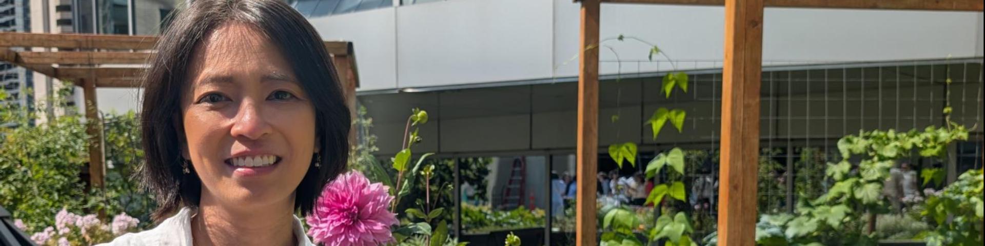 Ida in the Rooftop Garden