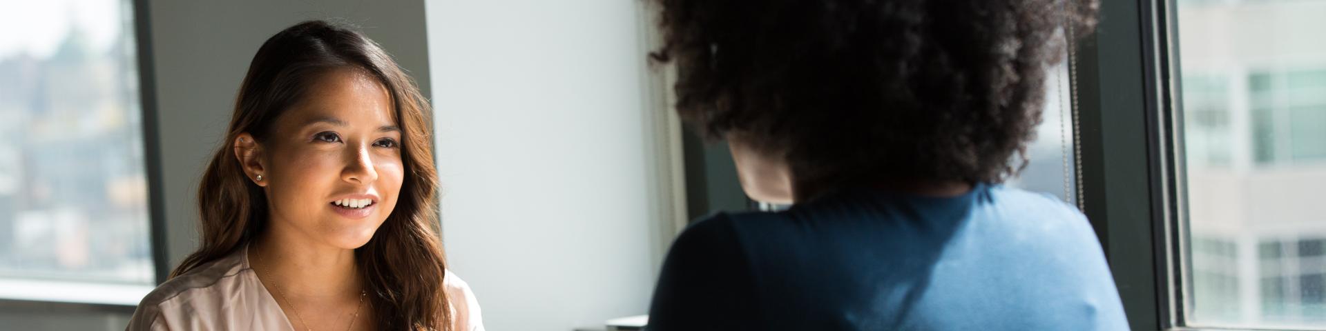 Woman interviewing