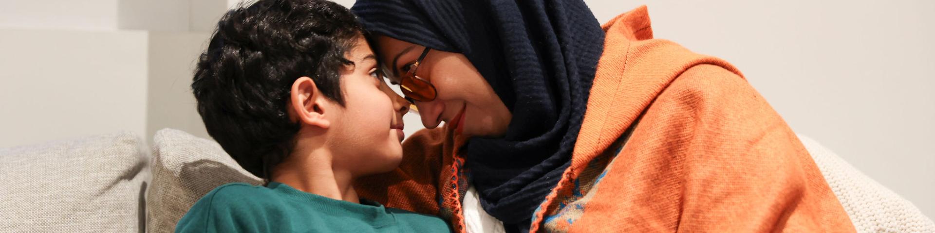 Mother and Child in housing