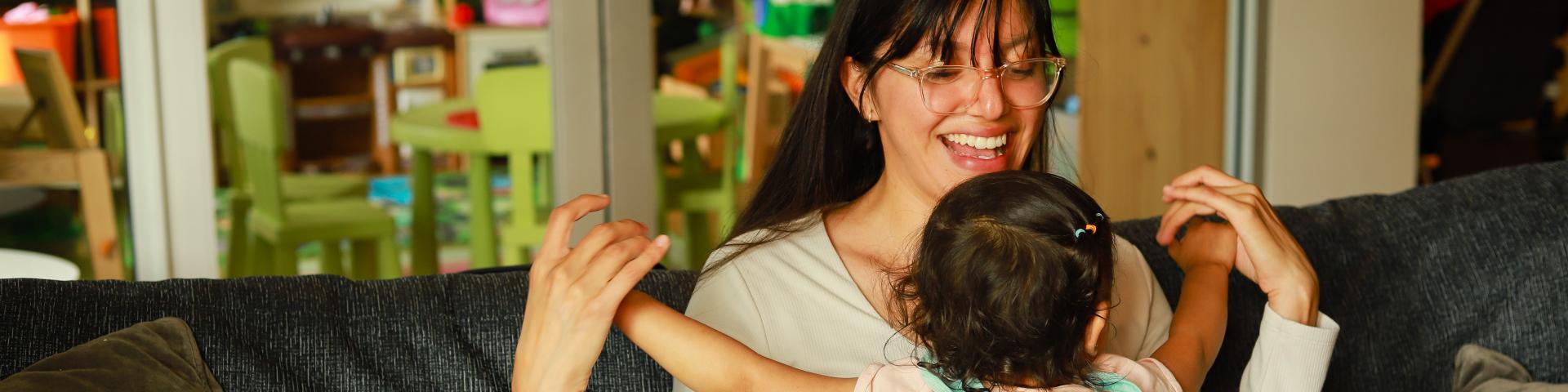 Mom and child at YWCA housing by Joy Gyamfi
