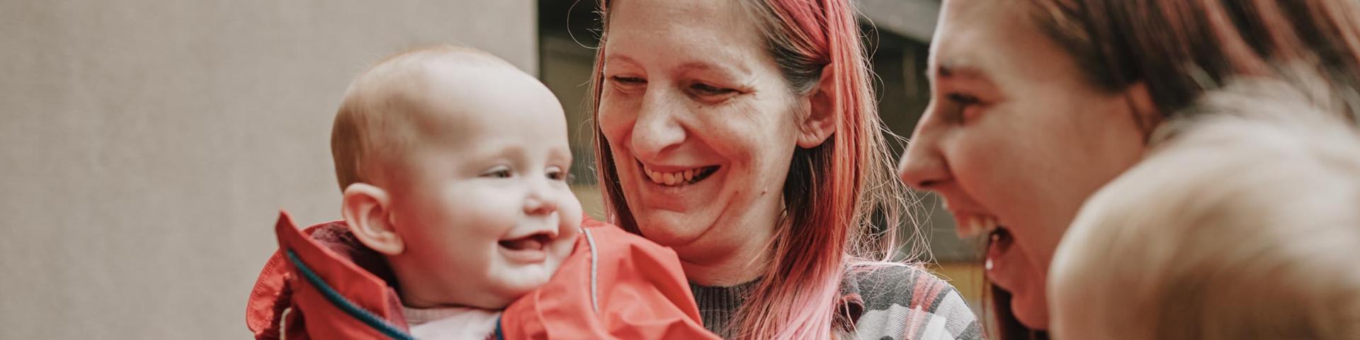 Moms and kids at the YWCA