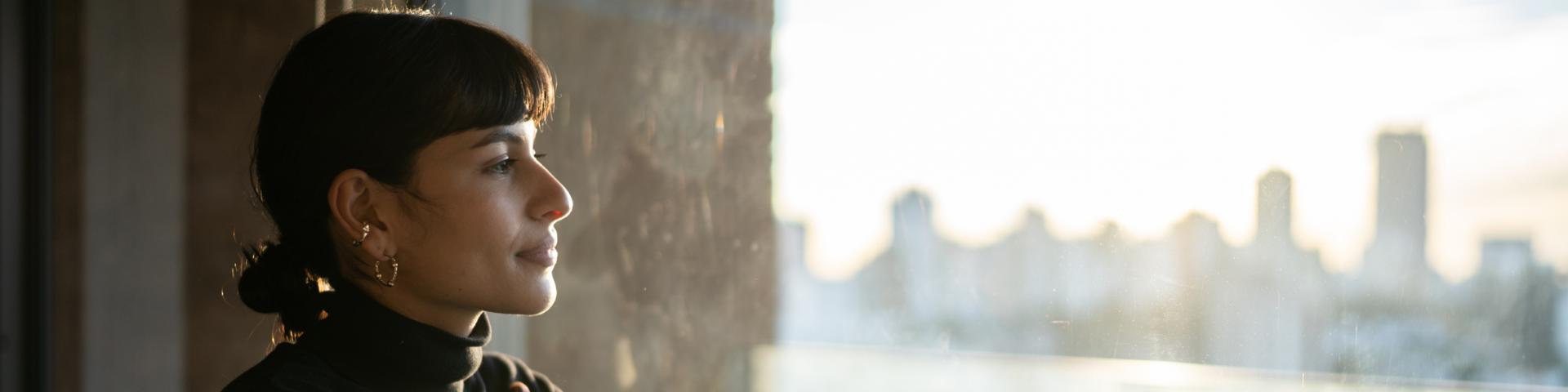 Woman Looking Hopeful