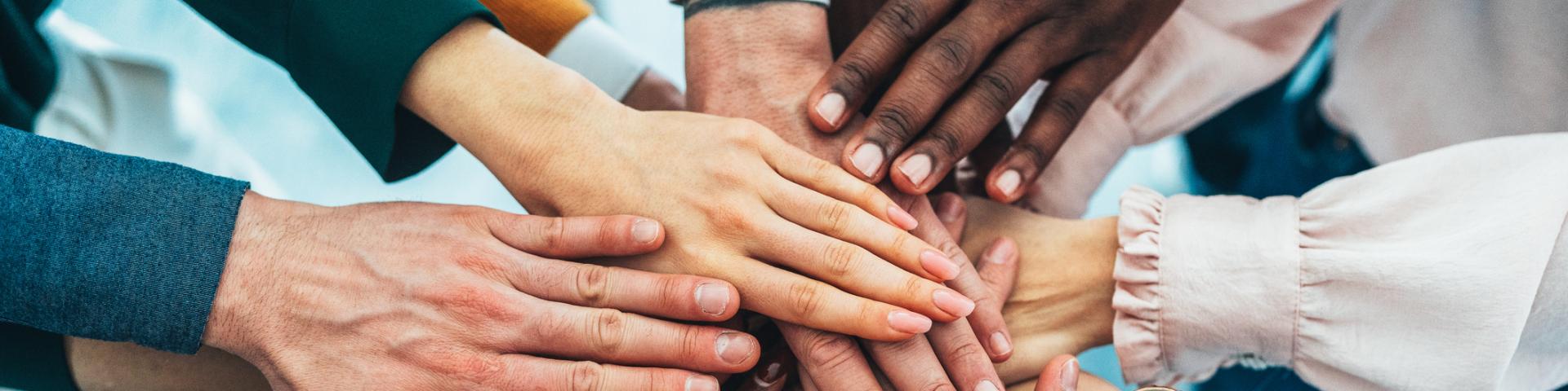 Hands showing support