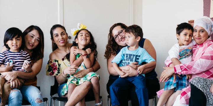 Moms and children