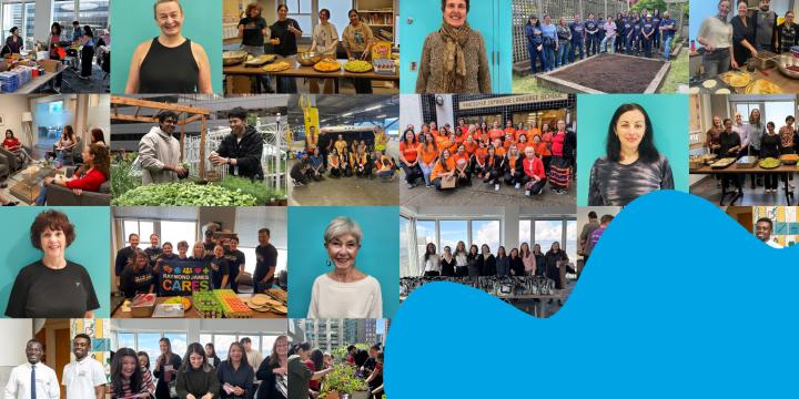 photo collage of YWCA volunteers