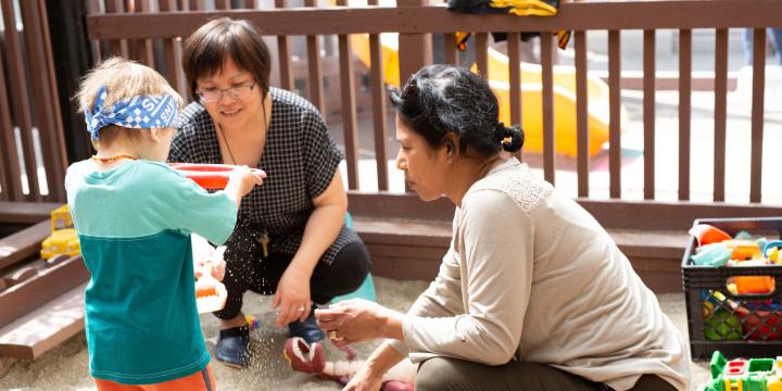 ECE helping a child