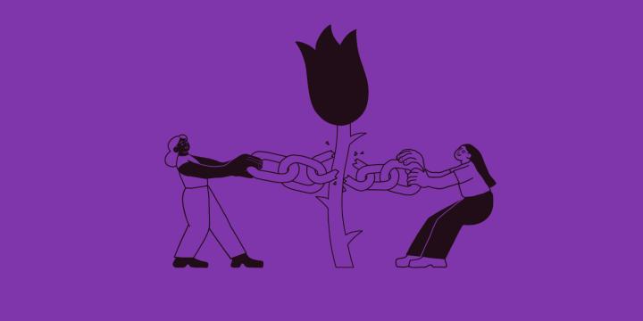 Illustration that represents breaking barriers