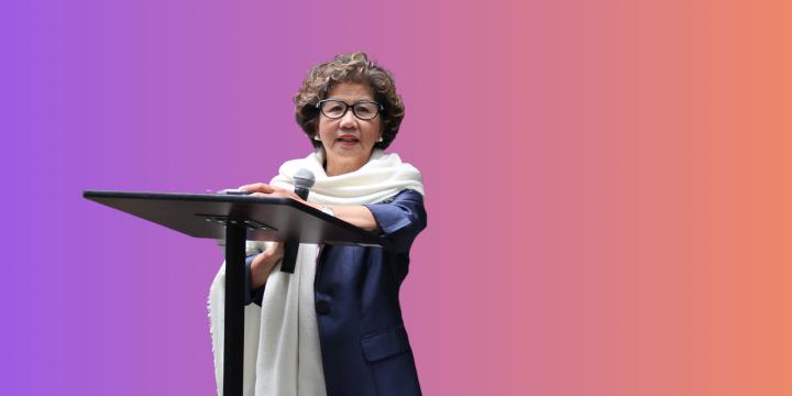 Sandy So at the YWCA Sandy So Vista Grand Opening.