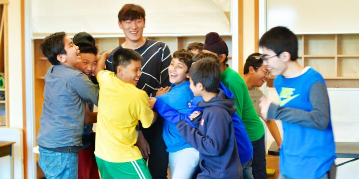 Youth at gym