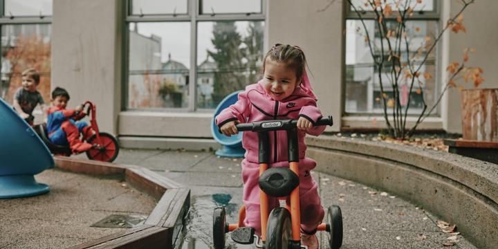 Children playing at a YWCA BC early learning and child care centre
