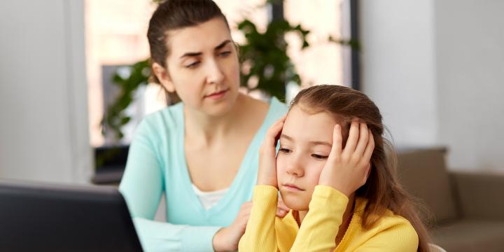 Mom and daughter on the computer