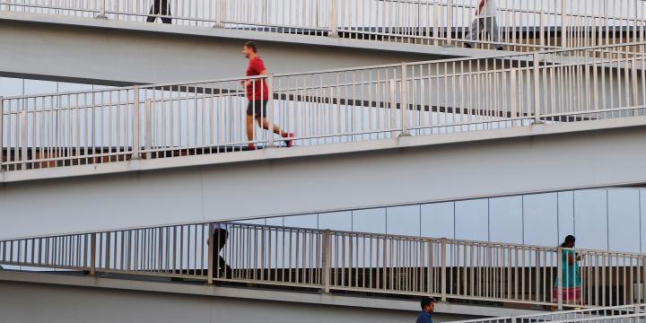 People walking on a city scape 