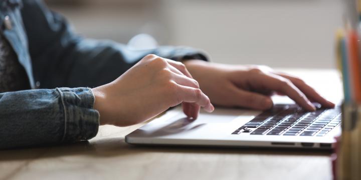 hands on keyboard
