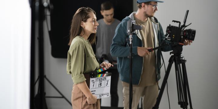 Film crew at set