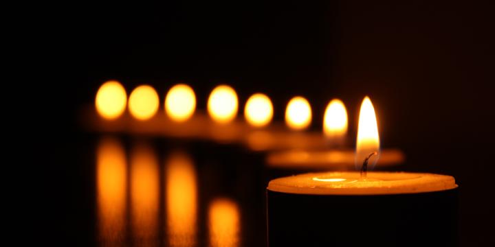 Lit candles
