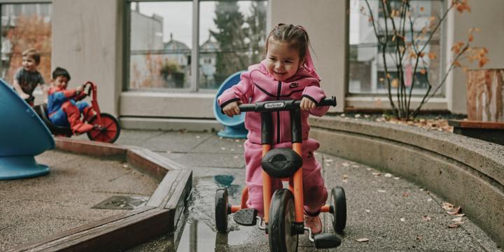 Children playing at a YWCA BC early learning and child care centre