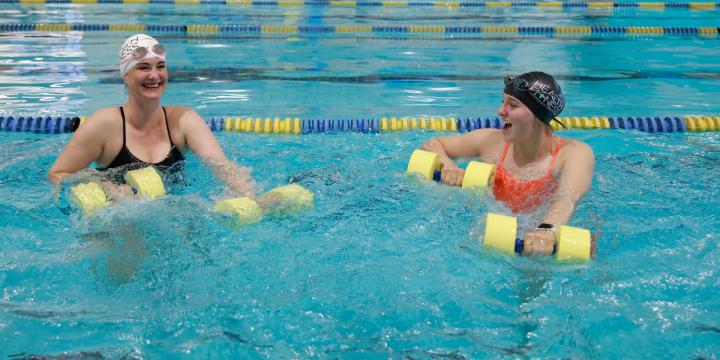 Aquafit lesson at the YWCA Health + Fitness Centre pool.
