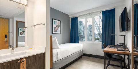 Single room in YWCA's Hotel in downtown Vancouver, Hotel Willo