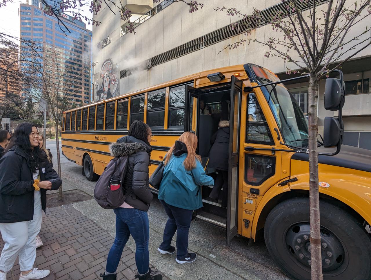 YWCA’s new staff members hopping on the bi-annual bus tour of our YWCA facilities.