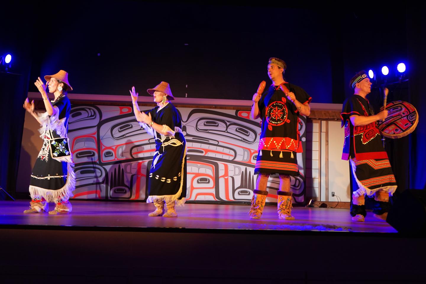 Dancers of Damelahamid perform during the 2024 Rhythms of Resilience.
