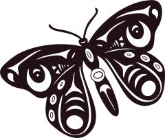 Indigenous illustration of a butterfly