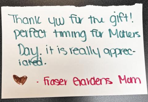 Thank you note