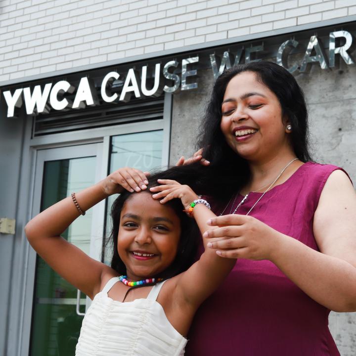 Mom and daughter at YWCA Housing