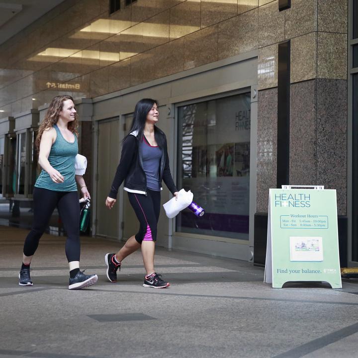 walking into the facility